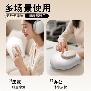 Masajeador de manos con masaje por presión de aire, recargable por USB, para uso en oficina, hogar y viajes - Product Image 4