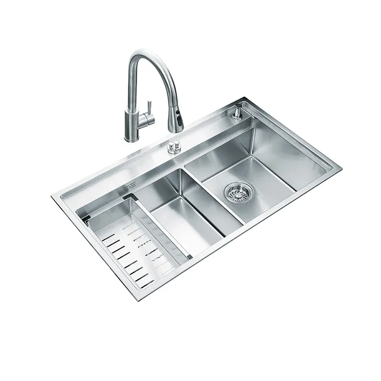 Modern Design Handmade Manufacturing Kitchen Sinks 304 Stainless Steel Double Sink