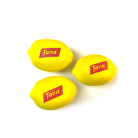 Balle anti-stress en mousse PU en forme de citron avec impression de logo personnalisé en gros pour la promotion de marques de fruits et les cadeaux de salons professionnels