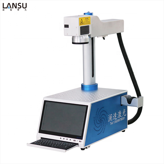 20W 30W Desktop Portable Fiber Laser Marking and Engraving Machine for Metal Jewelry Dog Tags Logo with CE