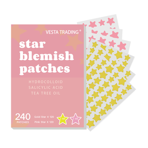 VESTA Patchs Hydrocolloïdes Anti-âge Éclaircissants et Anti-acné Sans Parfum en Forme de Cœur à l'Hamamélis et à l'Arbre à Thé, Meilleures Ventes, Sans Cruauté Animale - Product Image 1
