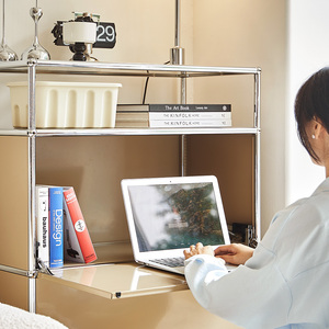 Módulo <span class=keywords><strong>Vintage</strong></span> Cubo Gabinete Bauhaus Sala de estar Almacenamiento de acero inoxidable Sofá Gabinete lateral Módulo Gabinete - Product Image 2