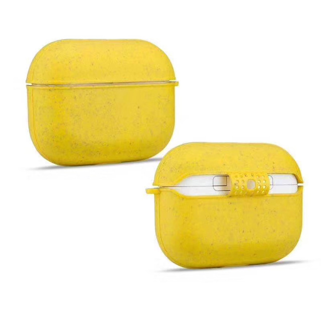 Soft Eco-friendly Earphone Case for Apple Airpods Case Biodegradable Wheat Straw Air Pods Charging Box Protective Cover