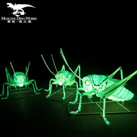 Lanternes en soie personnalisées imperméables et résistantes à la décoloration, lanternes d'animaux de zoo attrayantes pour la décoration extérieure de zoo nocturne