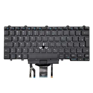डेल के लिए लैपटॉप कीबोर्ड बैकलिट E5450 E5470 E7450 E7470 बीआर लेआउट कीबोर्ड