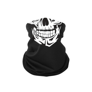 Half Face Skull Print Neck Warmer Fleece Lined Warm Windproof Motorcycle Riding Face Mask Adult Size - Product Image 1
