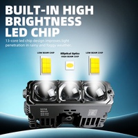 Sanvi S318 Nouveau phare LED ultra-lumineux et fin, étanche IP67, température de couleur 5500K, 12V 75W 13000lux, phare antibrouillard pour voiture et moto