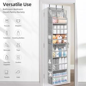 Organisateur suspendu grande capacité pour porte avec étagères et poches renforcées pour chambre et salle de bain, idéal pour le rangement d'outils - Product Image 6