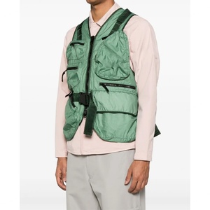 Chaleco de trabajo ligero para exteriores con múltiples bolsillos, chaleco sin mangas con hebilla personalizado para hombre, chaleco de nailon con forro de malla. - Product Image 4