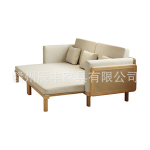 Solid Wood <b>Sofa</b> <b>Bed</b> Foldable Convertible Multi Functional Living Room Furniture Scandinavian Style Adult Use - Product Image 4