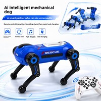 Robot chien quadrupède intelligent programmable pour enfants, contrôlé par la voix, en plastique, électrique, jouet éducatif STEM pour garçons