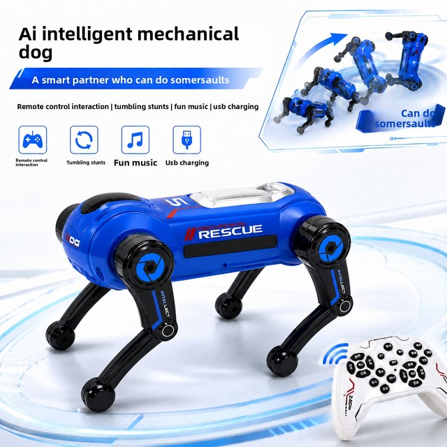 Children AI Intelligent Programming Mechanical Dog Quadruped Robot Bionic Smart Voice-controlled Plastic Electric Boys STEM Toy