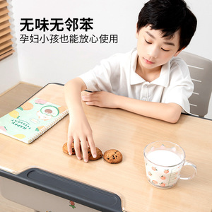 Tapis de bureau en verre souple en gros, rectangulaires, transparents en PVC, durables et imperméables pour les étudiants - Product Image 5