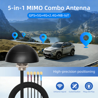 Antena Puck MIMO 5 en 1 para Vehículos de Seguridad Pública, Polarización Vertical, GPS, 4G LTE, WiFi, Conector Roscado, Compatible con OEM, Personalizable