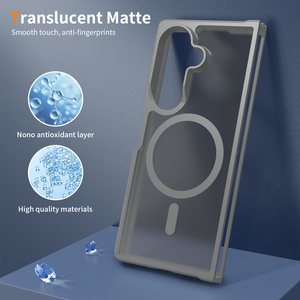 Étui de téléphone portable magnétique personnalisé antichoc gris ultra-luxe au toucher soyeux pour <span class=keywords><strong>Samsung</strong></span> Z Fold 8 – Vente en gros - Product Image 6