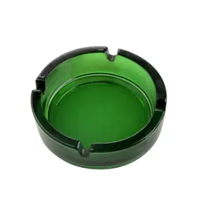Glass ashtray Green Thickened glass hotel home crystal ashtray for office crystal glass ashtray
