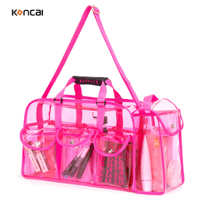 Trousse de Maquillage Professionnelle en PVC Transparent – Organisateur de Maquillage, Sac de Voyage en Vinyle Transparent avec Poches Externes - Product Image 1