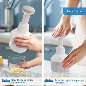 Nuevo Modelo de Picador de Frutas y Verduras, Picador de Alimentos Manual de Plástico, Ecológico, Seguro y Fácil de Usar - Product Image 3