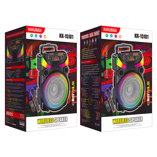 KAKUSIGA New Arrival Power Speaker Double 15 Inch Quality Sound Wireless Speaker With Party