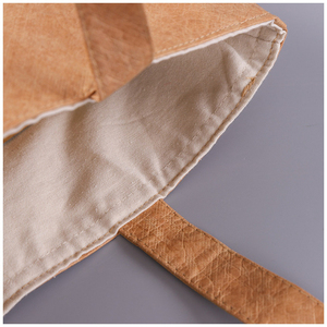 Chất Lượng Cao Tùy Chỉnh Sinh Thái Tái Chế Cổ Điển Nâu Tyvek Lưu Trữ Tote Bag Với Bông Lót - Product Image 4