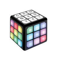 Puzzle Clignotant Cube Jeux électroniques portables Tige Jouet Jeux de mémoire amusants et jeux de cerveau pour adultes et enfants