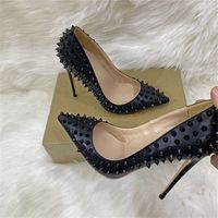 Tacones livraison directe 2024 dernier concepteur Rivet élégant dame pompes Unique chaussures à talons aiguilles femmes talons