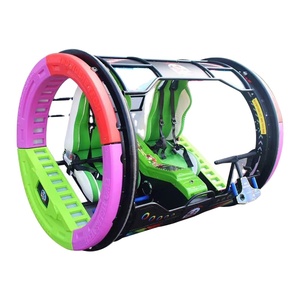 Machine de jeu de montagnes russes à voitures tamponneuses rotative à 360 degrés, rechargeable, à monnayeur, pour l'extérieur, équipement d'amusement - Product Image 1