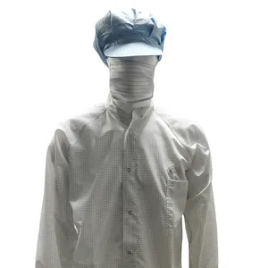 ALLESD Polyester Breathable Customized Design Cleanroom Clothes ESD Antistatic Smock