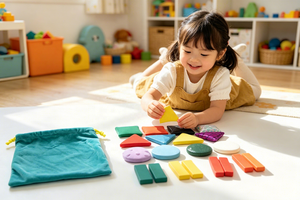 Développez la motricité fine des bébés ayant des besoins spéciaux : 12 jouets sensoriels texturés en forme de sacs de haricots pour l'autisme avec sac de rangement - Product Image 5