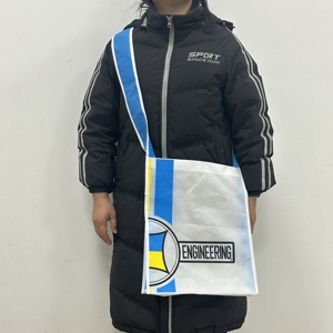 ถุงช้อปปิ้งผ้า Non-Woven รีไซเคิลได้ พิมพ์โลโก้ตามสั่ง พร้อมสายสะพายยาว ถุงสะพายข้างพร้อมข้อความตามสั่ง - Product Image 6
