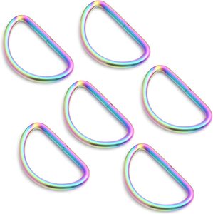 Metal Rainbow Swivel <b>Snaps</b> <b>Hooks</b> With Rainbow D Rings And Tri Glides Rainbow Purse Hardware Slide Buckles - Product Image 1