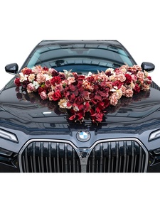 Arreglo Floral para Coche de Boda, <span class=keywords><strong>Flores</strong></span> Artificiales Mixtas, Estilo Europeo, Decoración Floral en Forma de V, LQ - Product Image 5