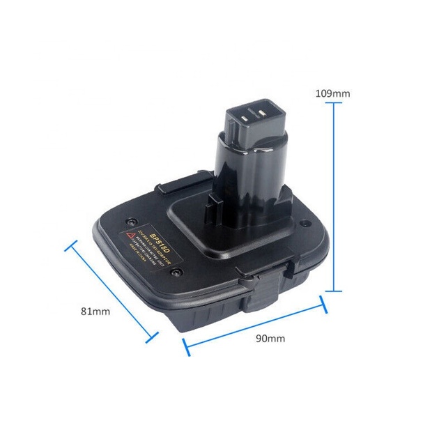 BPS18D Battery Adapter for Black&Decker Porter Cable Stanley 20V Lithium Ion Battery Convert to Dewalt 18V Ni-MH DC9096 Battery
