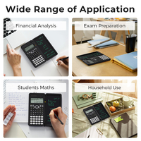Newyes 82MS calculatrice portable double puissance 6.5 pouces LCD tablette d'écriture calculatrice scientifique pliante avec bloc-notes numérique