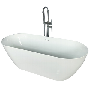 Moderno in acrilico CUPC CE Freestanding vasca da bagno materiale di forma ovale bordo sottile modello più venduto funzione di ammollo per adulti - Product Image 1