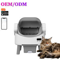 Bac à litière automatique intelligent pour chat, grande capacité 80L en plastique, autonettoyant, facile à nettoyer, avec contrôle à distance par application et contrôle des odeurs