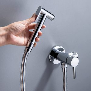 Полированный хром горячий и холодный латунный шероховатый клапан из нержавеющей стали Очиститель спрей личная гигиена для женщин - Product Image 5