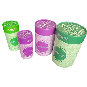 Recipiente de papel para el cuidado de la salud, marca Nouri, cilindro, tubo de papel para envasado de alimentos - Product Image 4