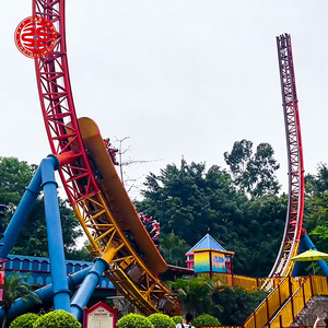 Produits de parc d'attractions Thrill, manèges UFO volants en forme de U, toboggan à double piste, jeux de plein air pour adultes dans un parc d'attractions - Product Image 3