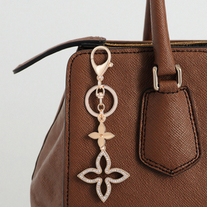 Thời trang Clover Keychain, lấp lánh Rhinestone May Mắn Móc chìa khóa - Product Image 3