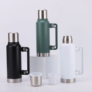 Bouteille isotherme d'extérieur 1L 1.4L 1.9L en acier inoxydable avec poignée – Tasse de voyage thermique - Product Image 1
