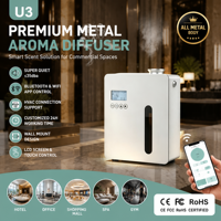 Diffuseur d'arômes en métal haut de gamme avec contrôle intelligent par application, programmable 24h/24, connexion CVC pour espaces commerciaux