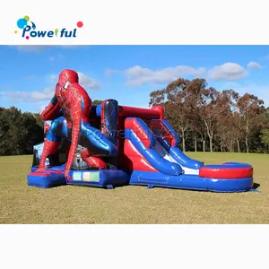 Kommerzielle Kinder Hindernis Spiel Combo Castle aufblasbare Hüpf rutsche Sprung Spiderman Bounce House