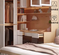 Armoire, bureau et bibliothèque modernes sur mesure pour toute la maison, avec bureau d'étude réglable
