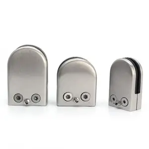 MeetStars - Abrazaderas de Vidrio para Barandillas de Escaleras y Balcones, de 8-10 mm, Tipo U Pequeño, con Parte Trasera Plana, Venta al por Mayor de Fábrica - Product Image 1