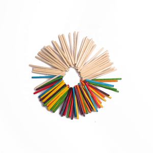 Attelles de sécurité en bois de couleur assortie, attelles en bois de bouleau de couleur naturelle - Product Image 5