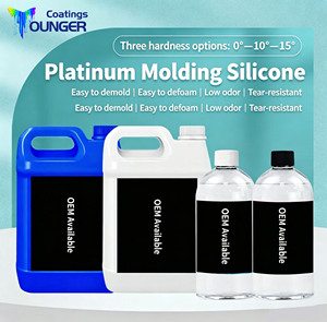 Silicone liquide translucide de qualité supérieure 0A Shore, souple, rapport de mélange 1:1, faible viscosité, durcissement rapide, pour la fabrication de moules DIY - Product Image 1