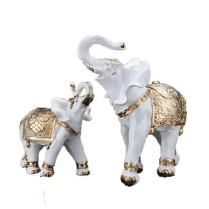 Châu Á Elephant Nhựa Bức Tượng Điêu Khắc Elephant Bảng Resin Thủ Công Mỹ Nghệ Crift Cho Trang Trí Nội Thất