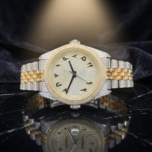 Reloj de Pulsera Hip Hop de Alta Demanda con Diamantes de Moissanita Plateados de Calidad de Exportación, Corte Brillante Redondo VS1, Totalmente Cubierto de Diamantes - Product Image 3