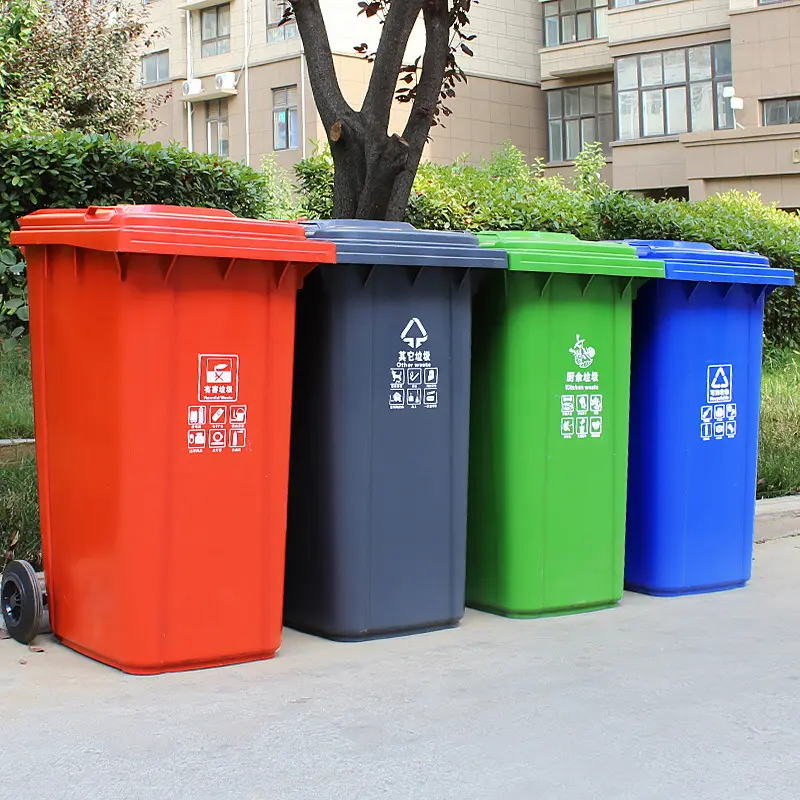 360l 1100 Liter Outdoor 13 32 Gallon Plastic Garbage Container Recycling Wheelie Bin Trash Can